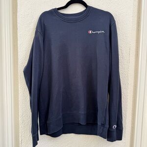 Champion Men's Dark Blue Crewneck Sweater